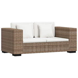 vidaXL Sofa Set 2-Seater and 3-Seater Real Rattan