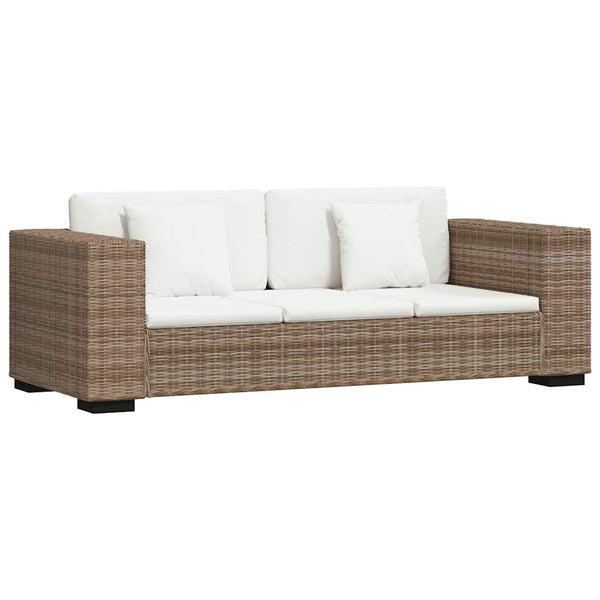 vidaXL Sofa Set 2-Seater and 3-Seater Real Rattan
