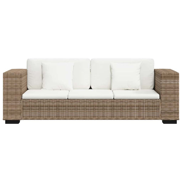 vidaXL Sofa Set 2-Seater and 3-Seater Real Rattan