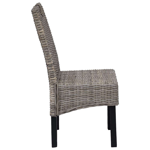 vidaXL Dining Chairs 4 pcs Kubu Rattan Mango Wood
