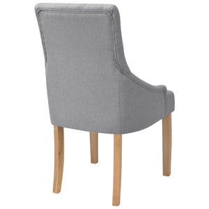 vidaXL Dining Chairs 6 pcs Light Grey Fabric