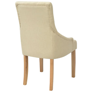 vidaXL Dining Chairs 4 pcs Cream Fabric