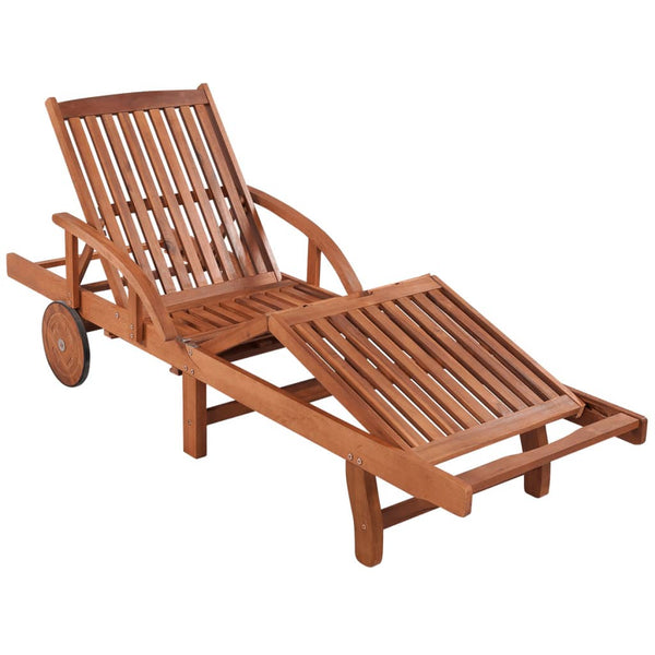 vidaXL Sun Loungers 2 pcs. with Table Solid Acacia Wood