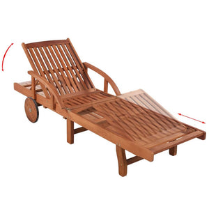 vidaXL Sun Loungers 2 pcs. with Table Solid Acacia Wood