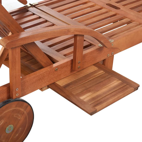 vidaXL Sun Loungers 2 pcs. with Table Solid Acacia Wood
