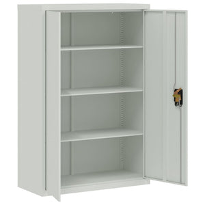 vidaXL Filing Cabinet 90x40x140 cm Steel Grey