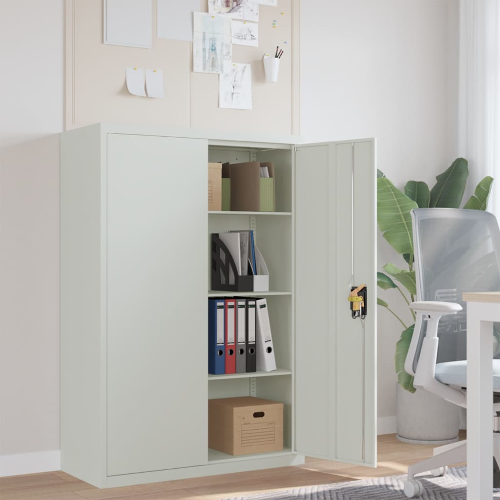 vidaXL Filing Cabinet 90x40x140 cm Steel Grey