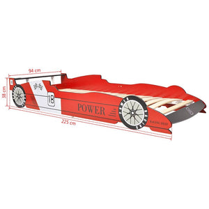 vidaXL Racing Car Bed 90x200 cm Red