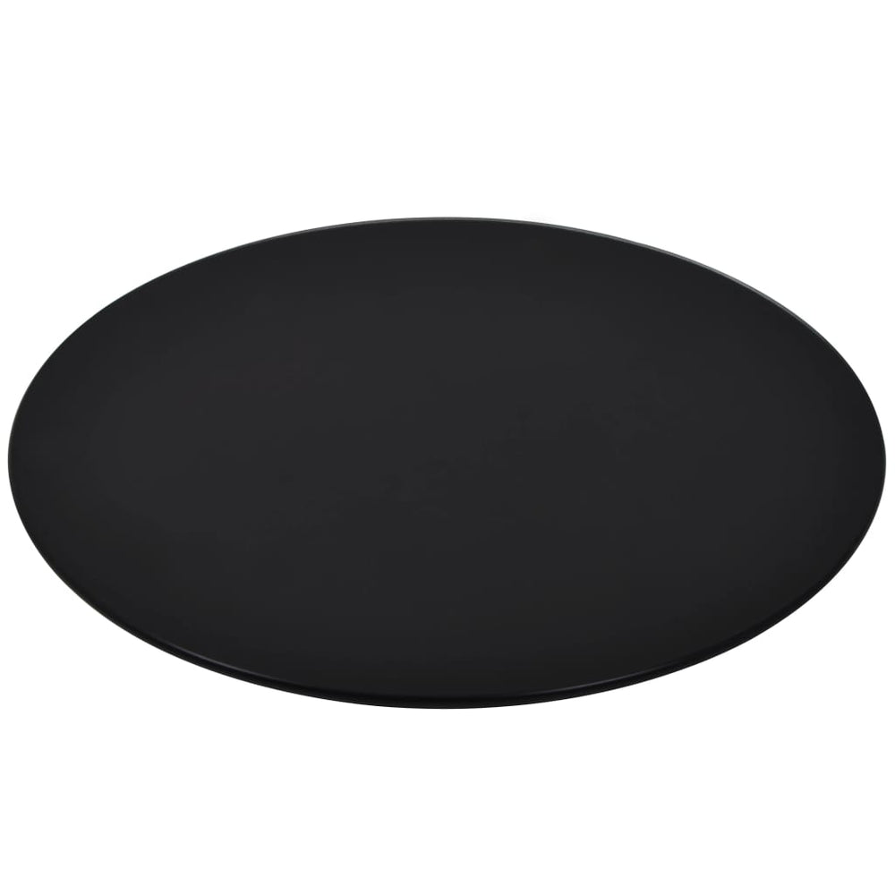 vidaXL Round Tempered Glass Tabletop 800 mm