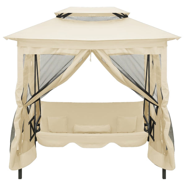 vidaXL Gazebo Convertible Swing Seat Cream White
