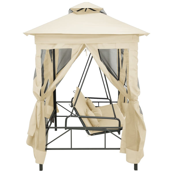 vidaXL Gazebo Convertible Swing Seat Cream White