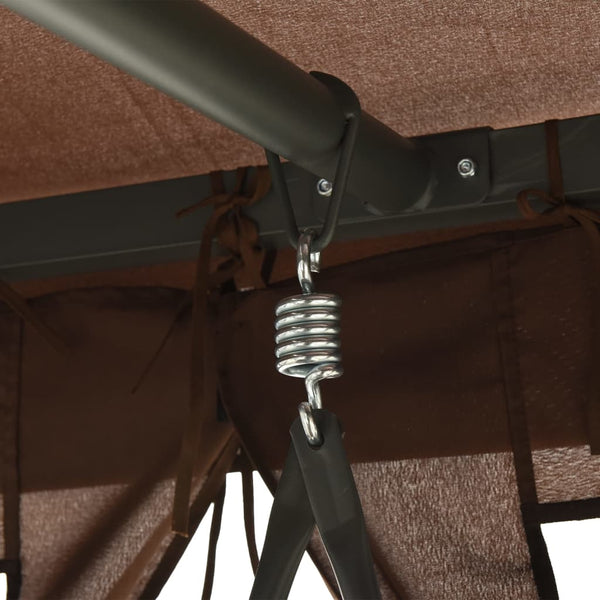 vidaXL Gazebo Convertible Swing Bench Coffee Brown