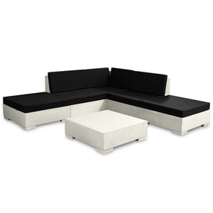 6-teiliges Garten Lounge Set Beton Grau