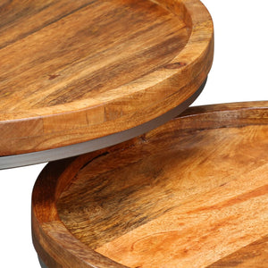 vidaXL Side Table Set 2 pcs. Solid Mango Wood