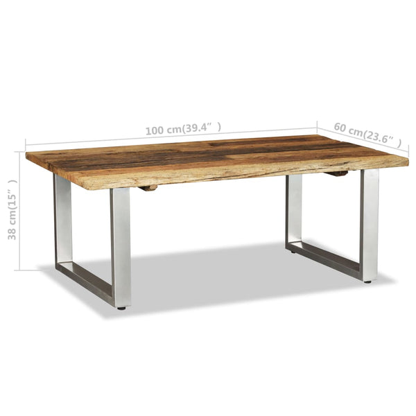 vidaXL Coffee Table Reclaimed Solid Wood 100x60x38 cm