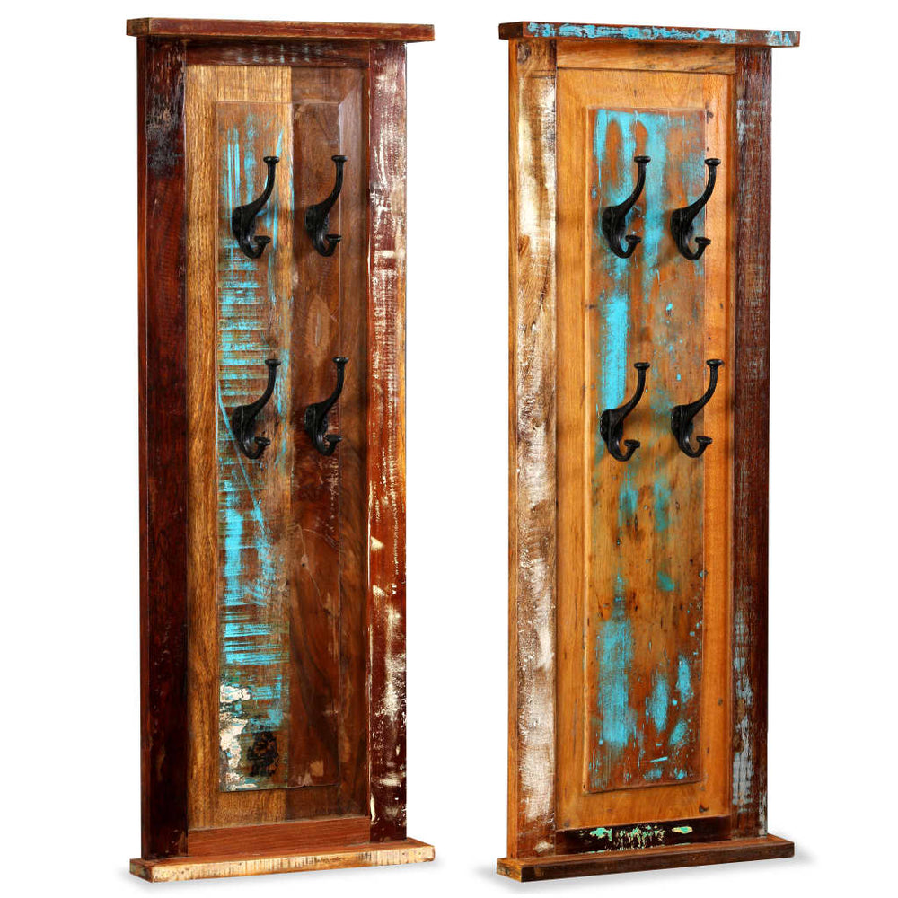vidaXL Wall Coat Rack 2 pcs. Solid Reclaimed Wood 38x100 cm