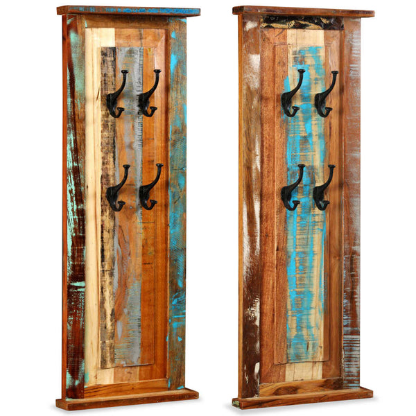 vidaXL Wall Coat Rack 2 pcs. Solid Reclaimed Wood 38x100 cm