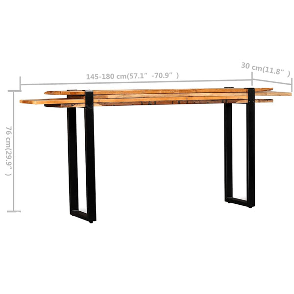 vidaXL Console Table Recycled Wood Length Adjustable