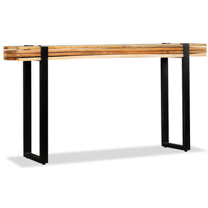 vidaXL Console Table Recycled Wood Length Adjustable