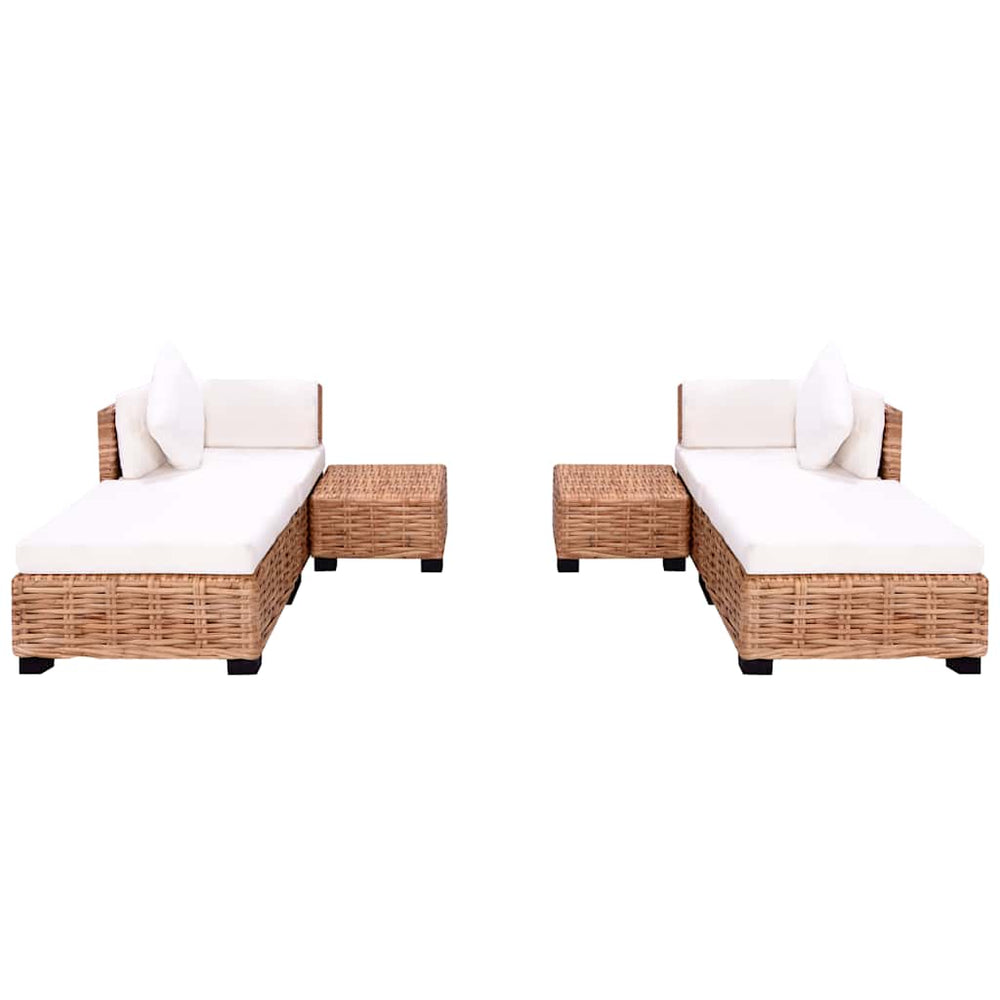 vidaXL 16-piece Sofa Set Natural Rattan