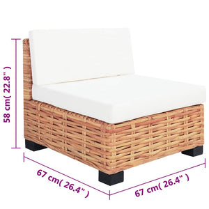 vidaXL 14-piece Sofa Set Natural Rattan