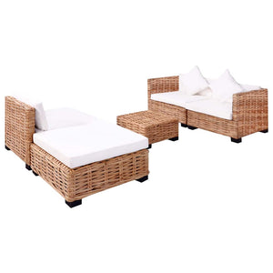vidaXL 14-piece Sofa Set Natural Rattan