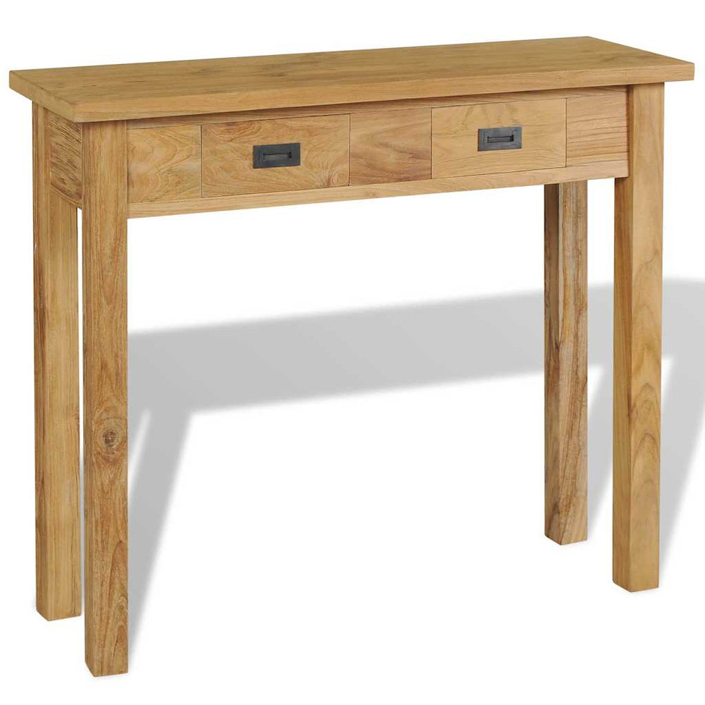 vidaXL Console Table Solid Teak Wood 90x30x80 cm