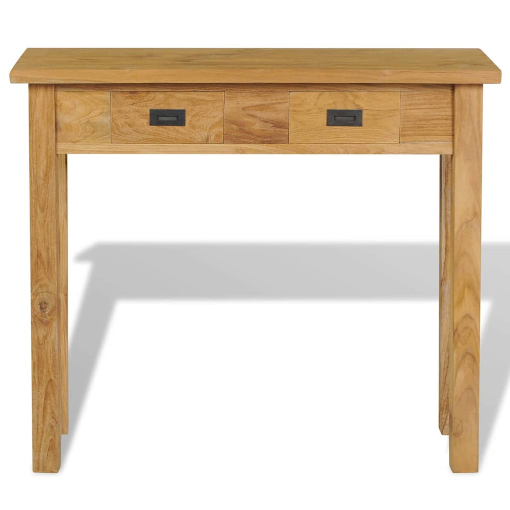 vidaXL Console Table Solid Teak Wood 90x30x80 cm