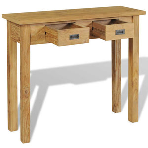 vidaXL Console Table Solid Teak Wood 90x30x80 cm