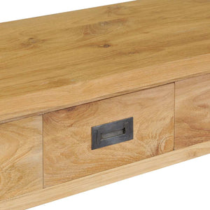 vidaXL Console Table Solid Teak Wood 90x30x80 cm