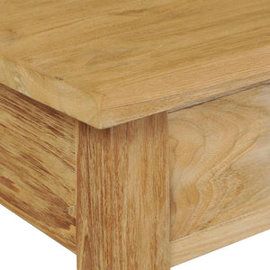vidaXL Console Table Solid Teak Wood 90x30x80 cm