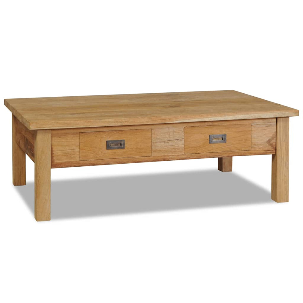 vidaXL Coffee Table Solid Teak Wood 100x60x35 cm