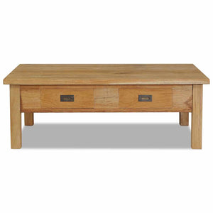 vidaXL Coffee Table Solid Teak Wood 100x60x35 cm