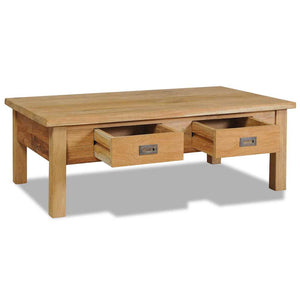 vidaXL Coffee Table Solid Teak Wood 100x60x35 cm
