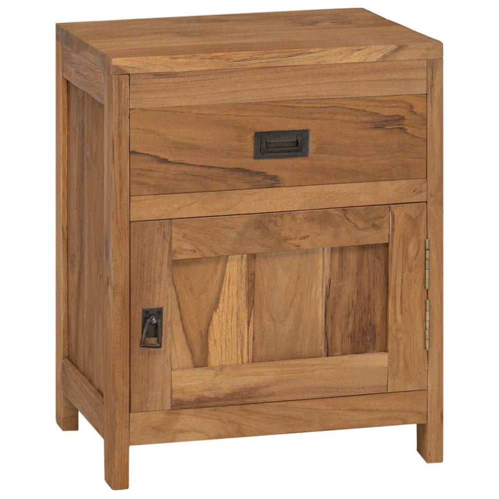 vidaXL Teak Solid Wood Nightstand 40x30x50 cm