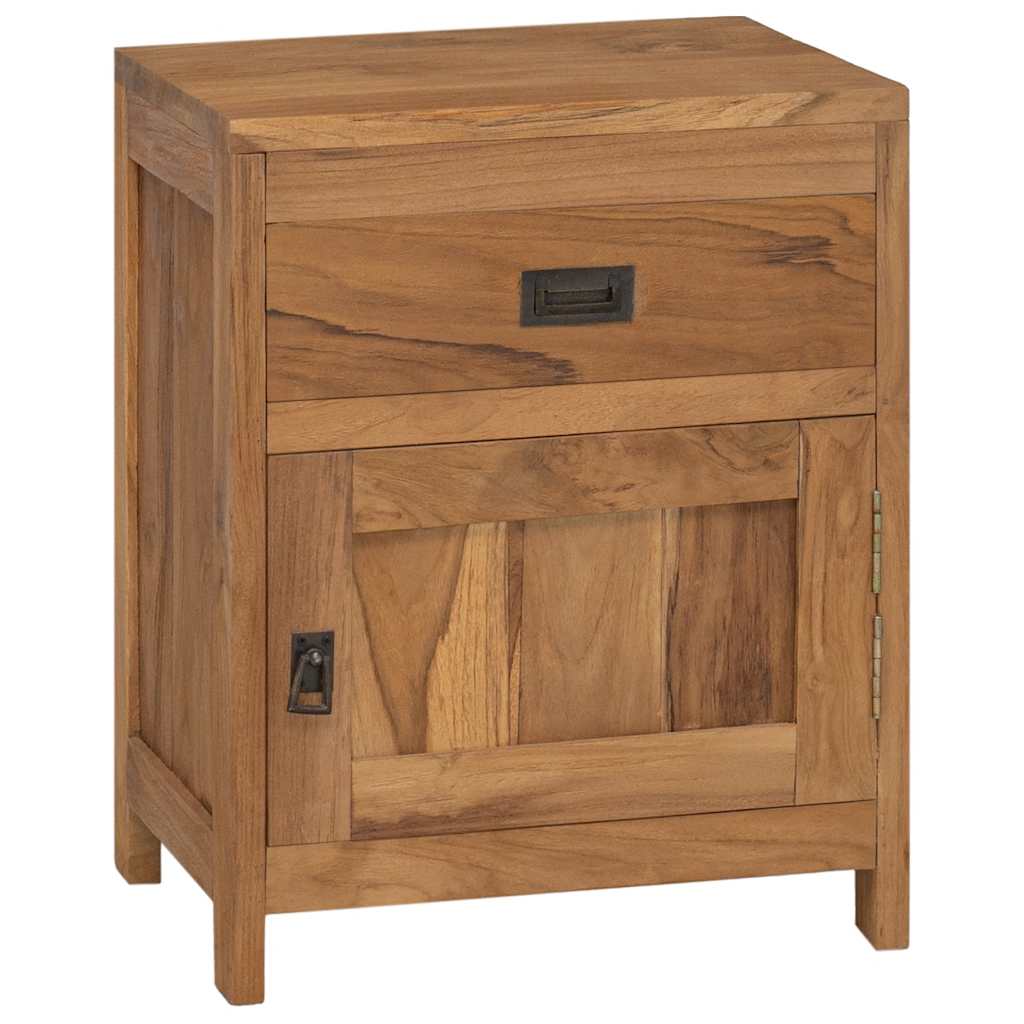 vidaXL Teak Solid Wood Nightstand 40x30x50 cm