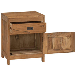 vidaXL Teak Solid Wood Nightstand 40x30x50 cm