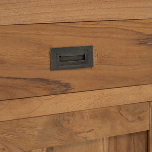 vidaXL Teak Solid Wood Nightstand 40x30x50 cm