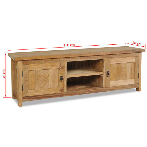 vidaXL TV Cabinet Solid Teak Wood 120x30x40 cm