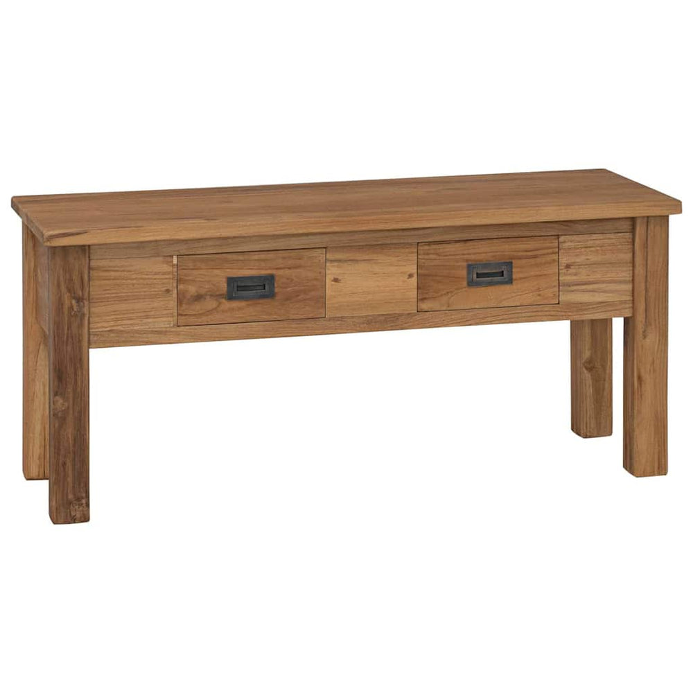 vidaXL Hallway Bench Solid Teak 90 x 30 x 40 cm