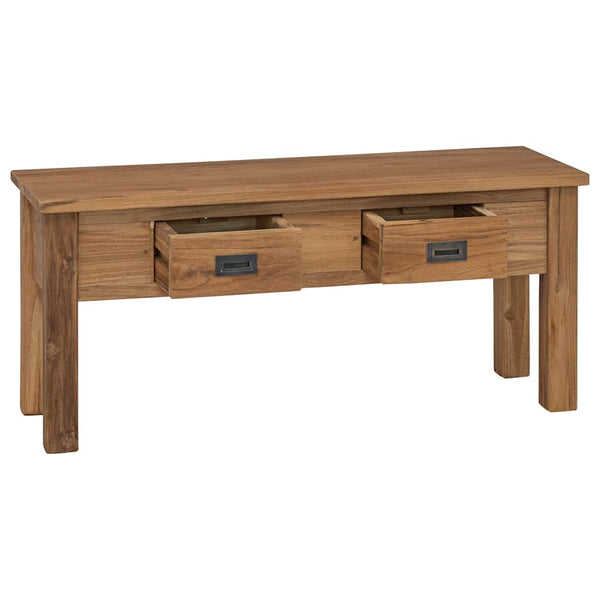 vidaXL Hallway Bench Solid Teak 90 x 30 x 40 cm