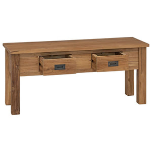 vidaXL Hallway Bench Solid Teak 90 x 30 x 40 cm