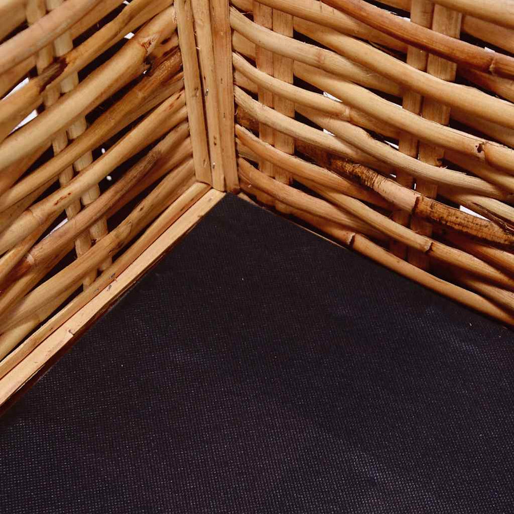 vidaXL 3-Seater Sofa Natural Rattan