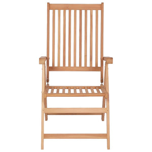 vidaXL Adjustable Garden Chairs 2 pcs Solid Teak Wood