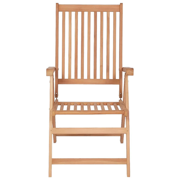 vidaXL Adjustable Garden Chairs 2 pcs Solid Teak Wood