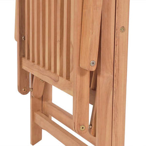 vidaXL Adjustable Garden Chairs 2 pcs Solid Teak Wood