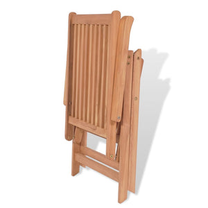 vidaXL 7-Piece Outdoor Dining Set with Folding Chairs Solid Teak Wood