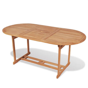 vidaXL 7-Piece Outdoor Dining Set with Folding Chairs Solid Teak Wood