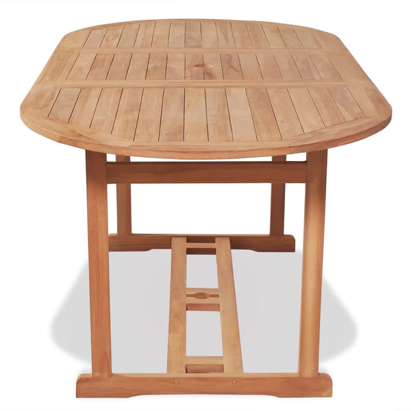 vidaXL 7-Piece Outdoor Dining Set with Folding Chairs Solid Teak Wood