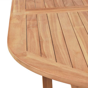 vidaXL 7-Piece Outdoor Dining Set with Folding Chairs Solid Teak Wood